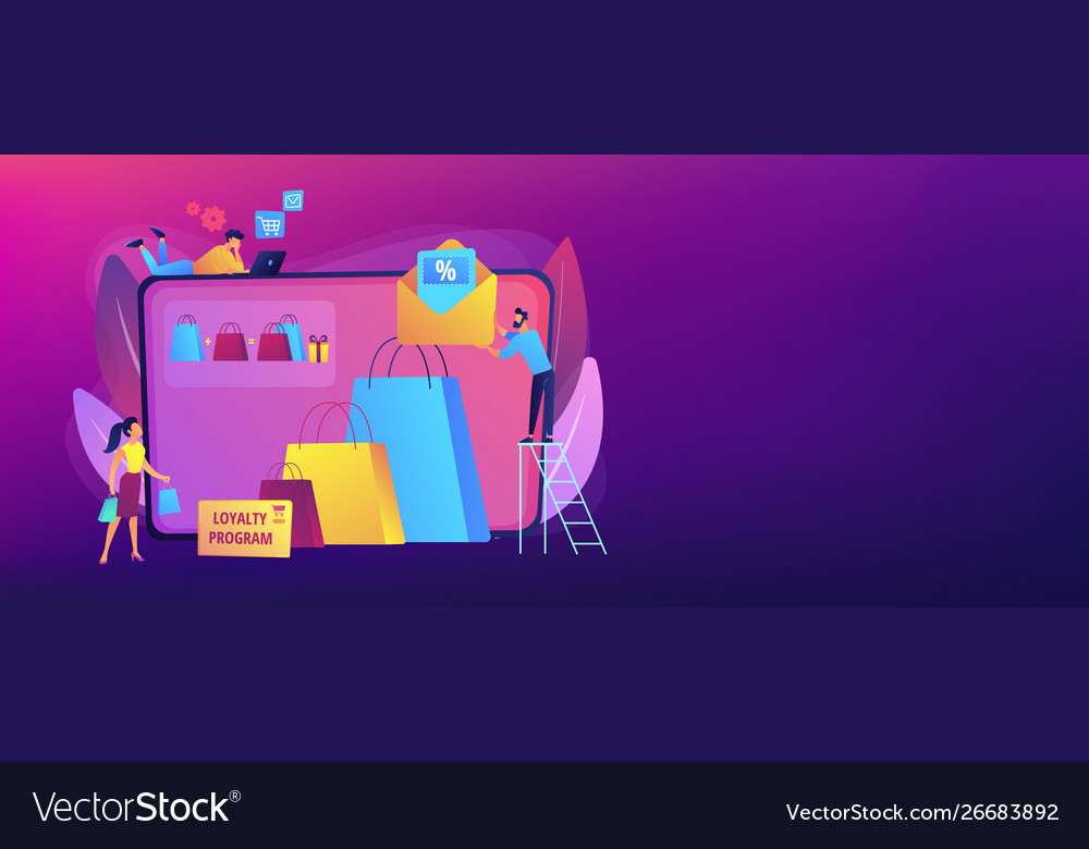 Sales promotion concept banner header Royalty Free Vector