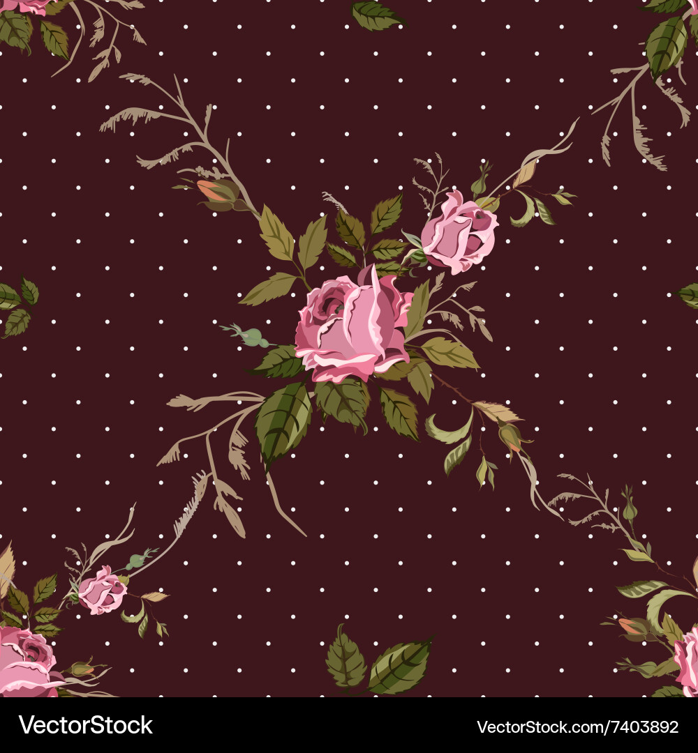 Seamless pattern with roses Royalty Free Vector Image
