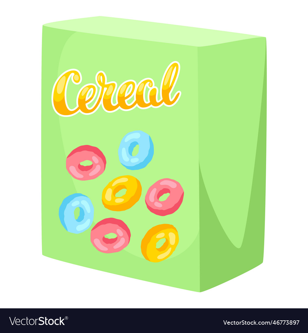 Breakfast cereal package image of healthy food