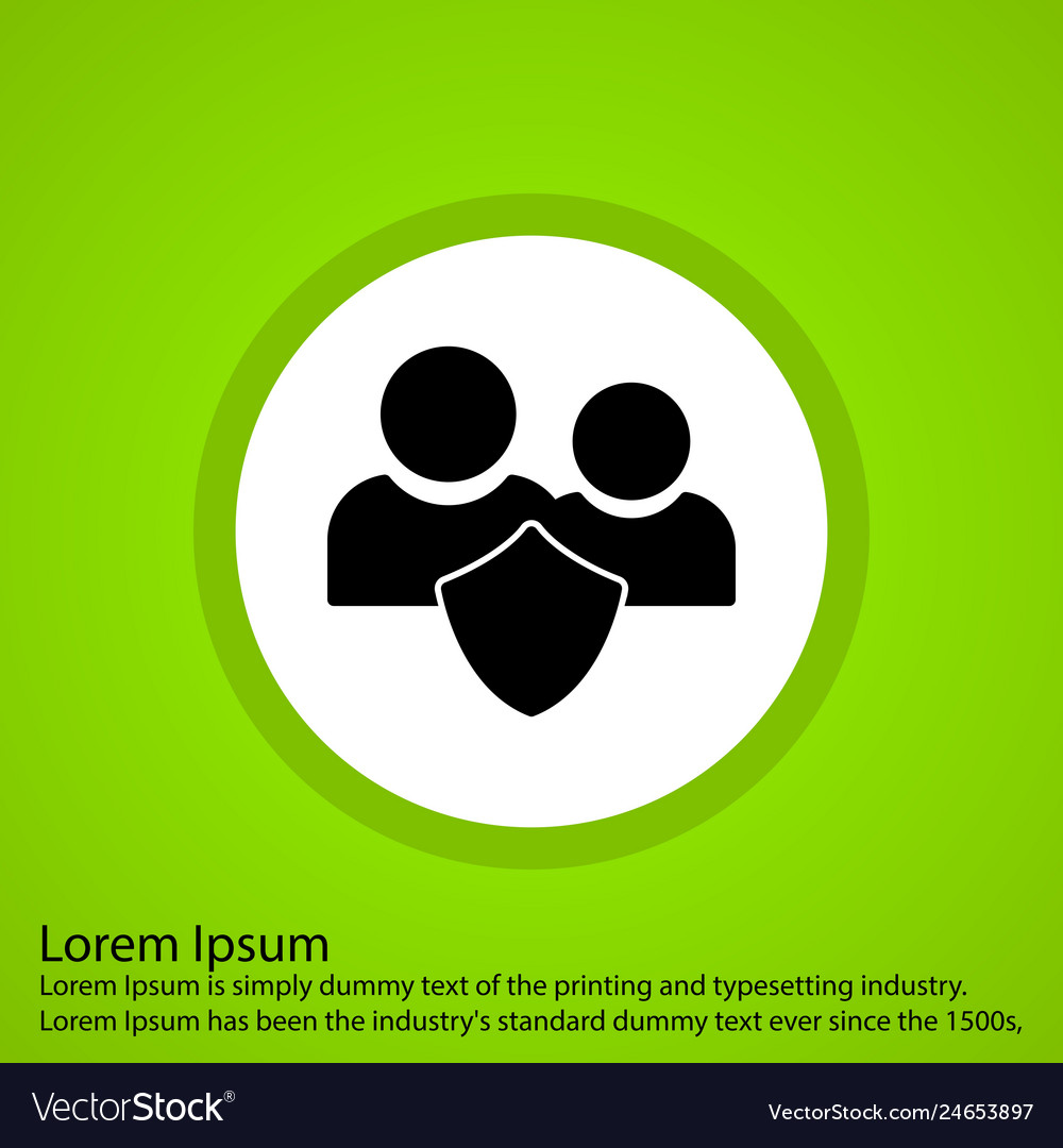 Gdpr security team icon Royalty Free Vector Image