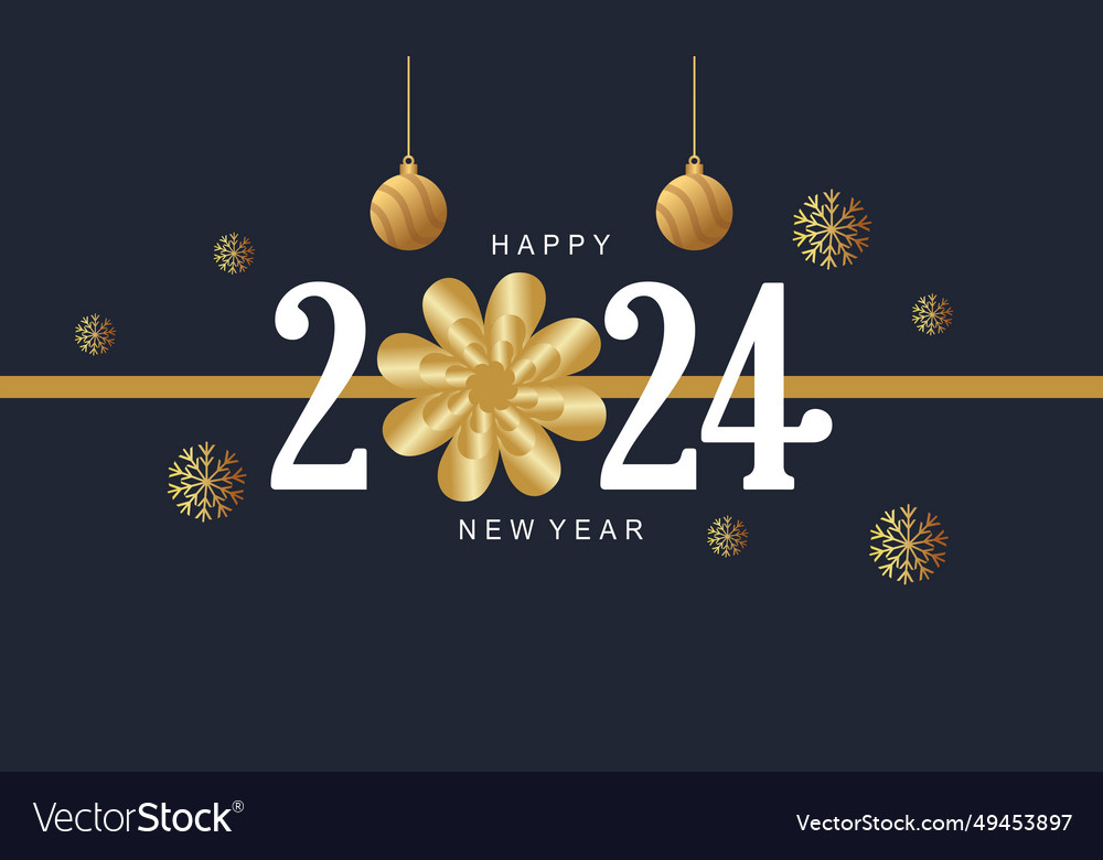 Happy new year 2024 celebration evening Royalty Free Vector