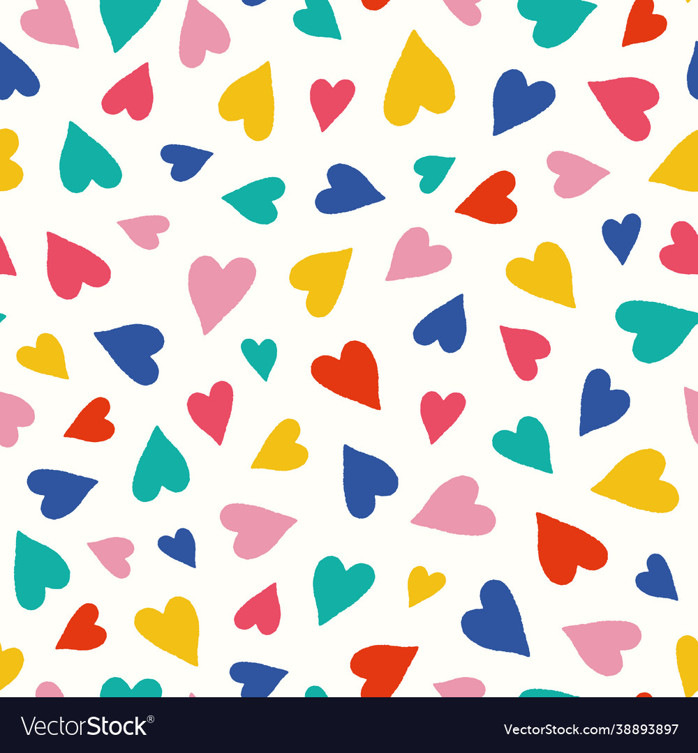 Heart pattern background cute seamless Royalty Free Vector