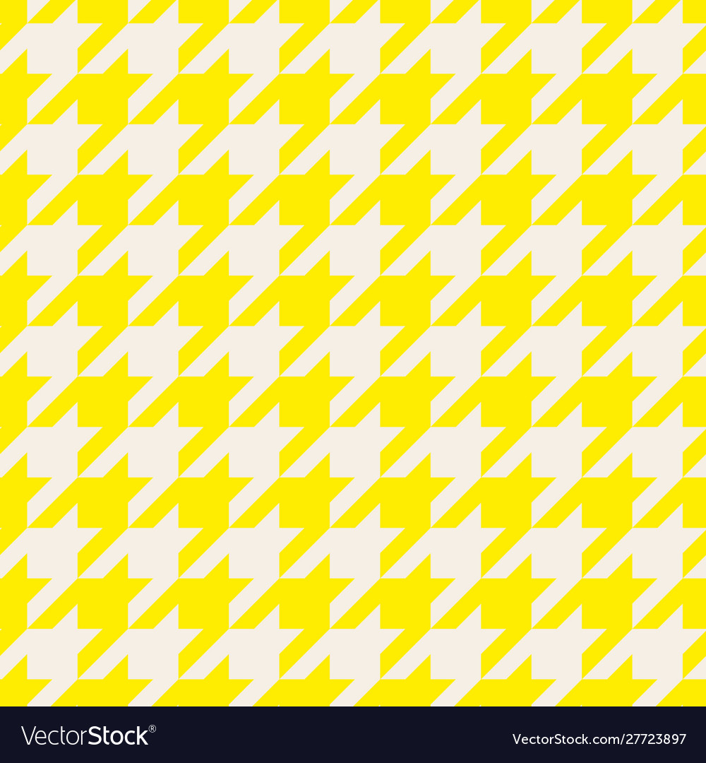 Houndstooth seamless pastel yellow pattern