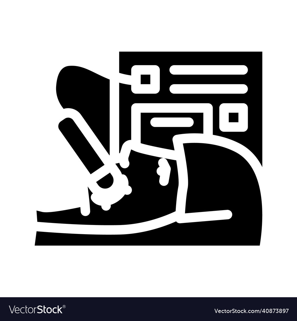 Laser rejuvenation client glyph icon Royalty Free Vector