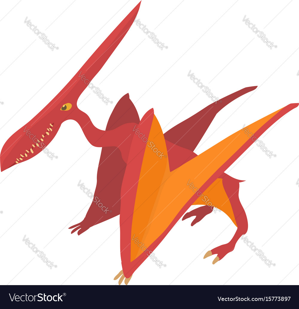 Dinosaur Pterodactyloidea Icon Cartoon Style Isolated Stock Vector (Royalty  Free) 626409884