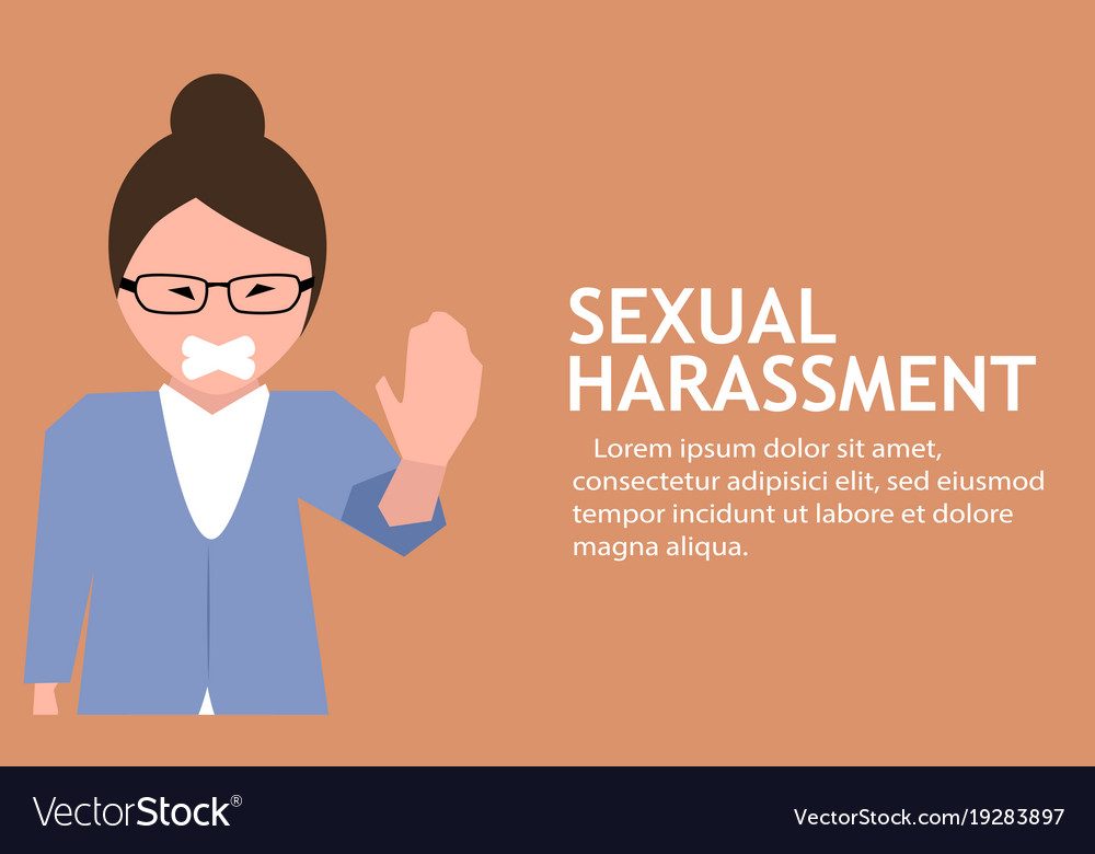 Sexual Harassment Poster With Girl Royalty Free Vector Image 