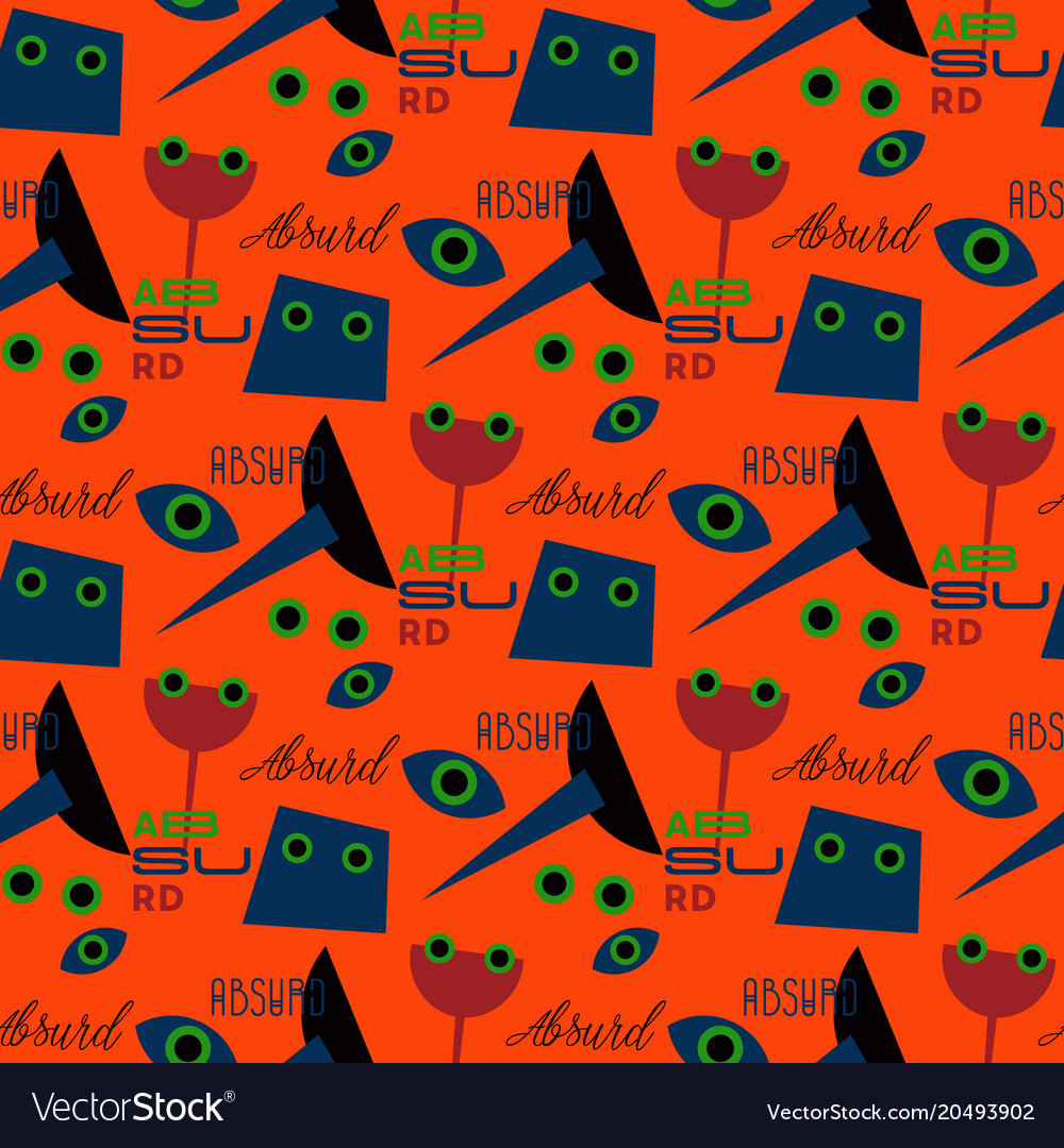 Absurd concept seamless pattern Royalty Free Vector Image