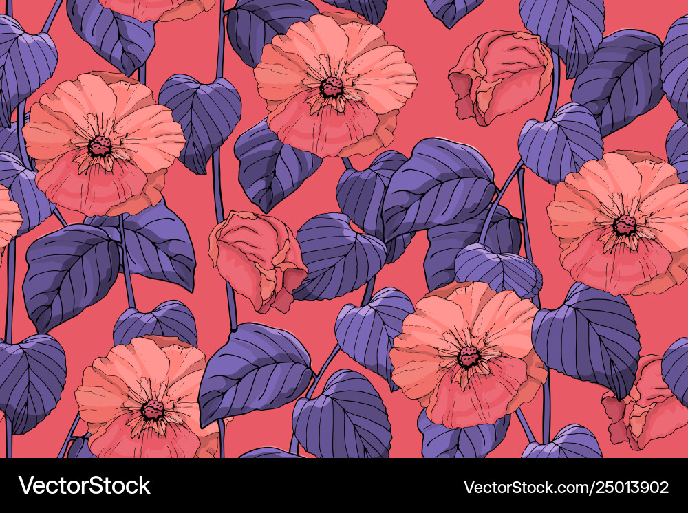 Art floral seamless pattern Royalty Free Vector Image
