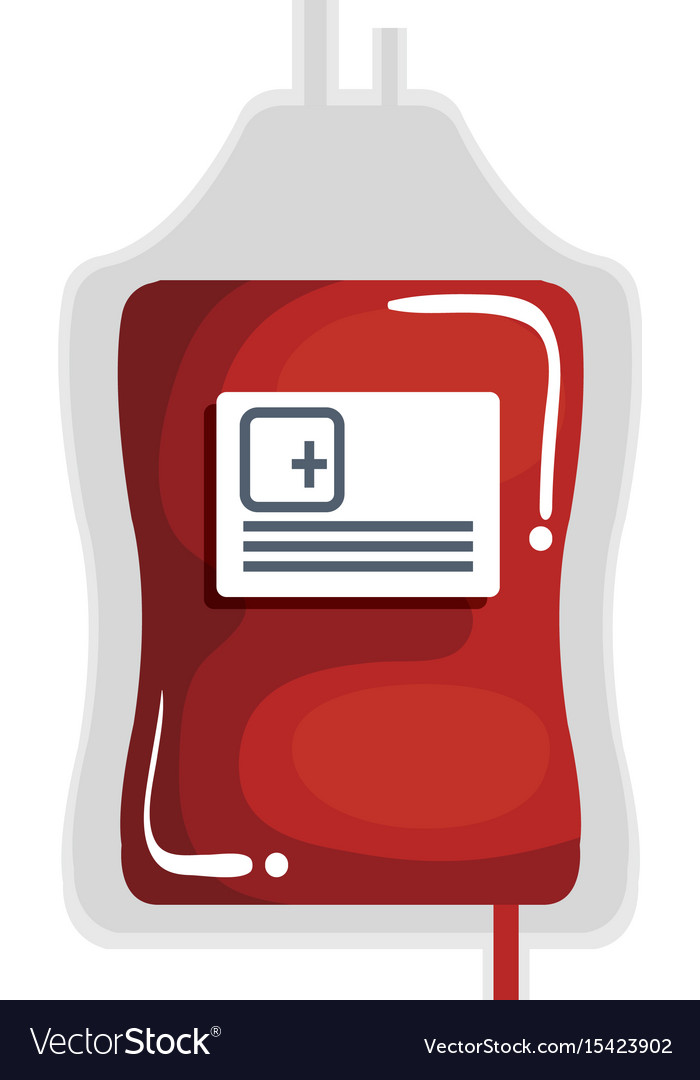 Blood bag donation icon