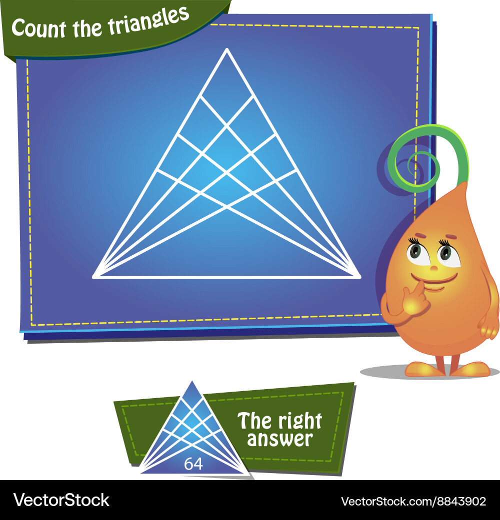 Count The Triangles Royalty Free Vector Image Vectorstock