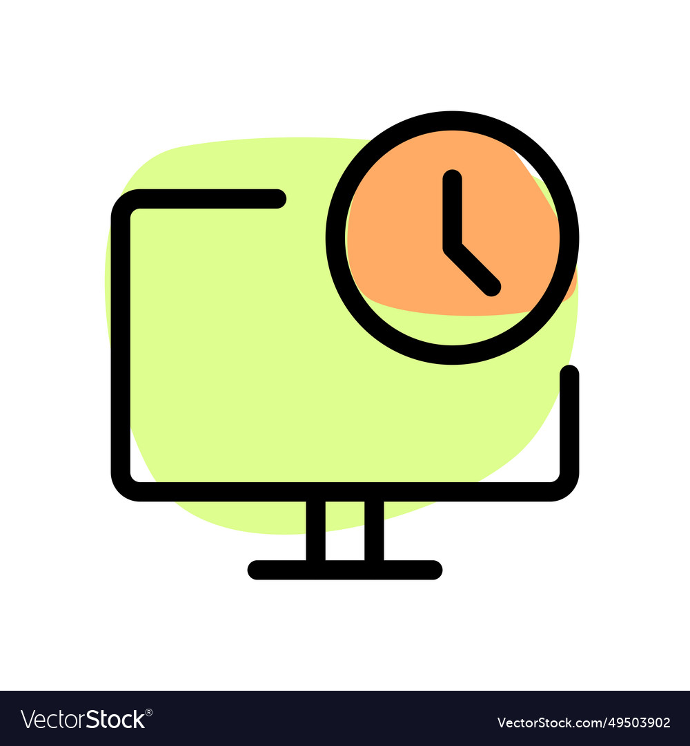 displaying-the-current-time-and-date-information-vector-image