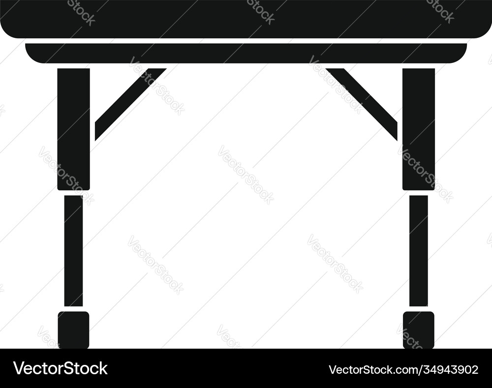 Folding modern table icon simple style Royalty Free Vector