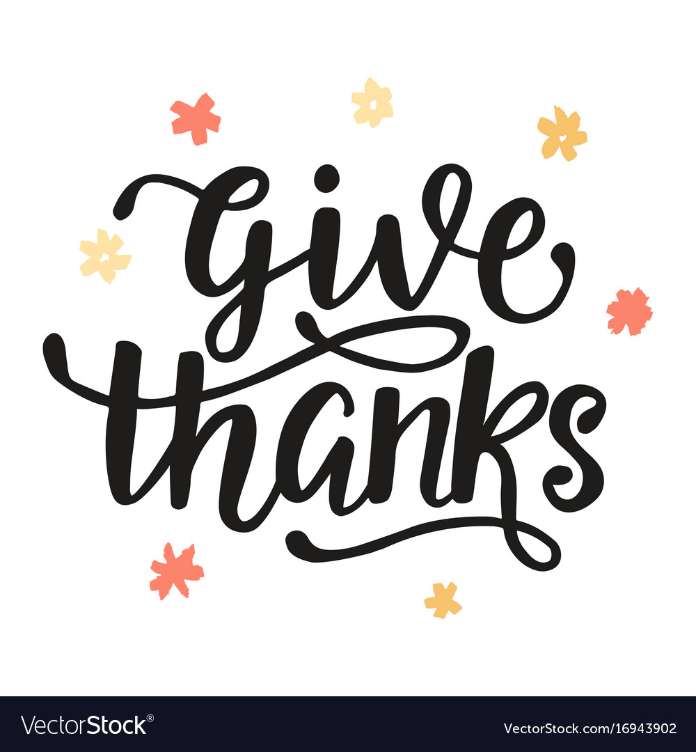 Give thanks thanksgiving day poster