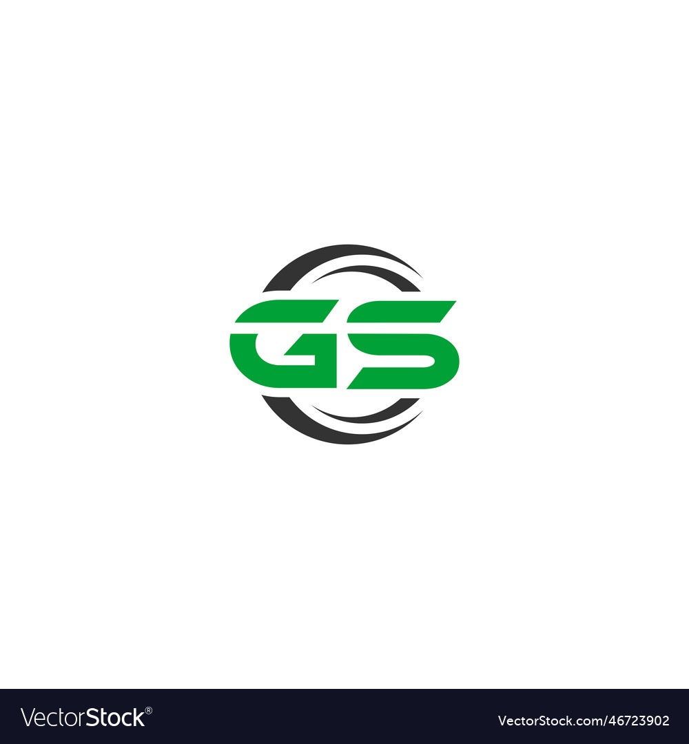 Letter gs logo design template Royalty Free Vector Image