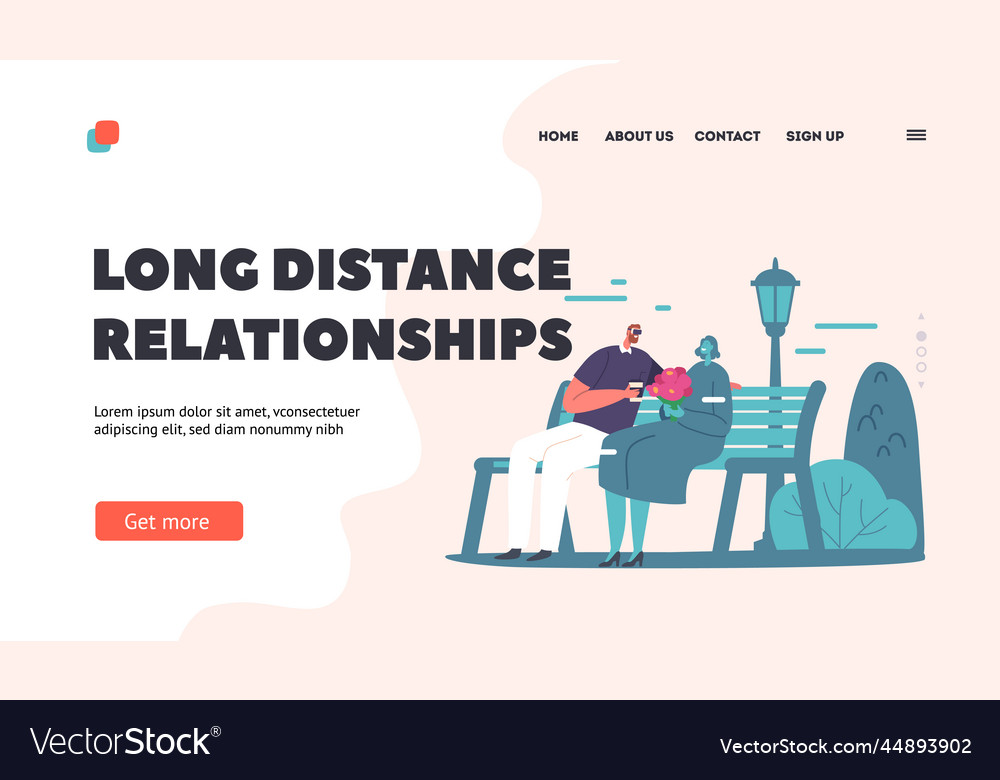 Long distance relationship landing page template