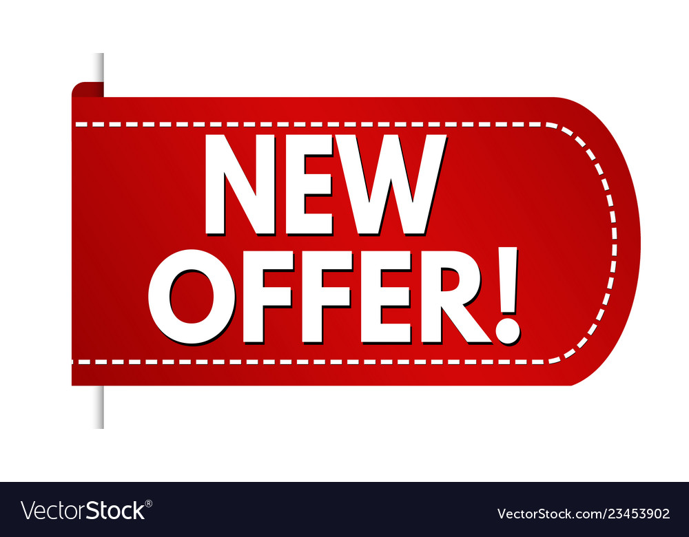 New offer banner design Royalty Free Vector Image