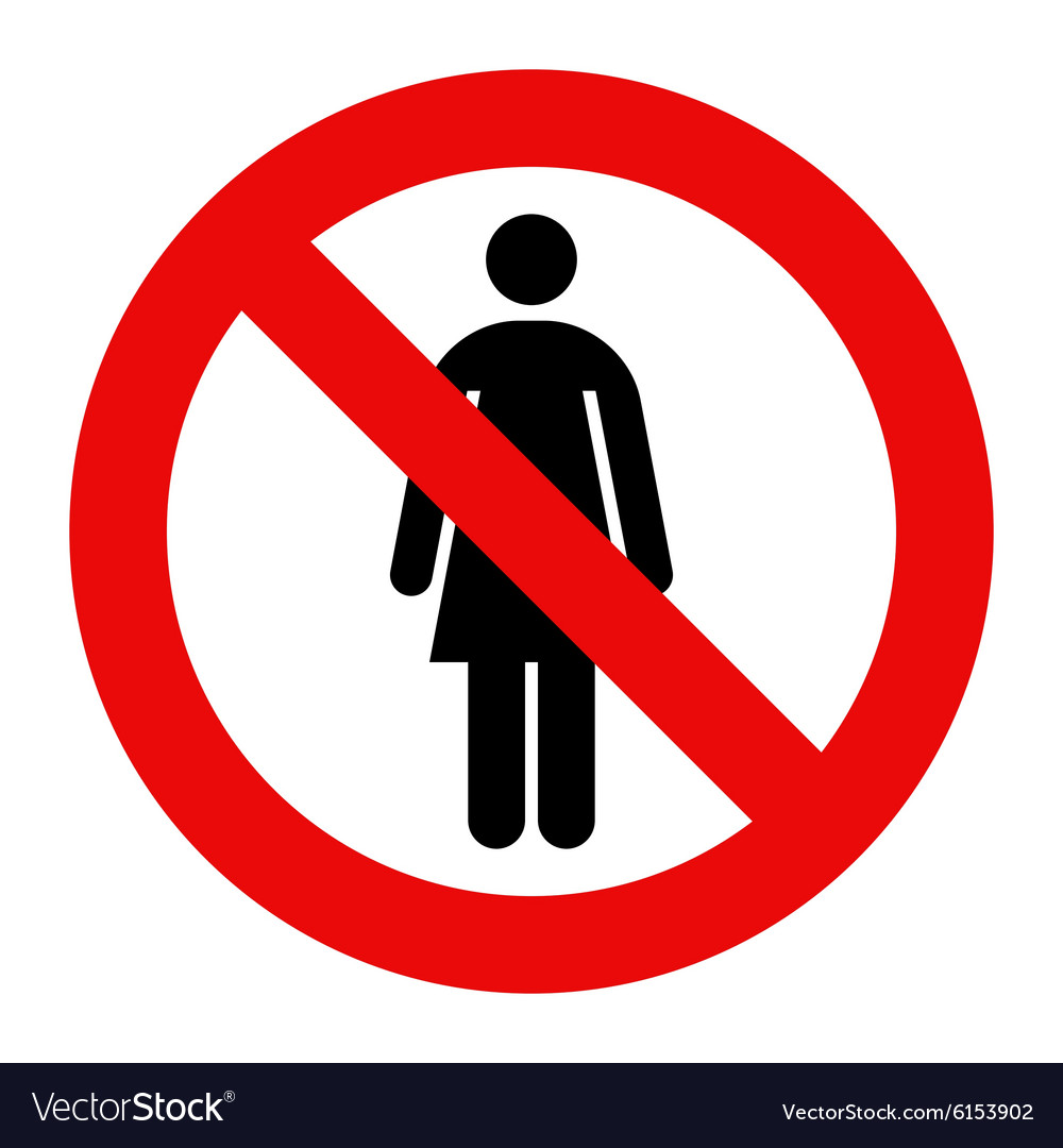 No woman sign Royalty Free Vector Image - VectorStock