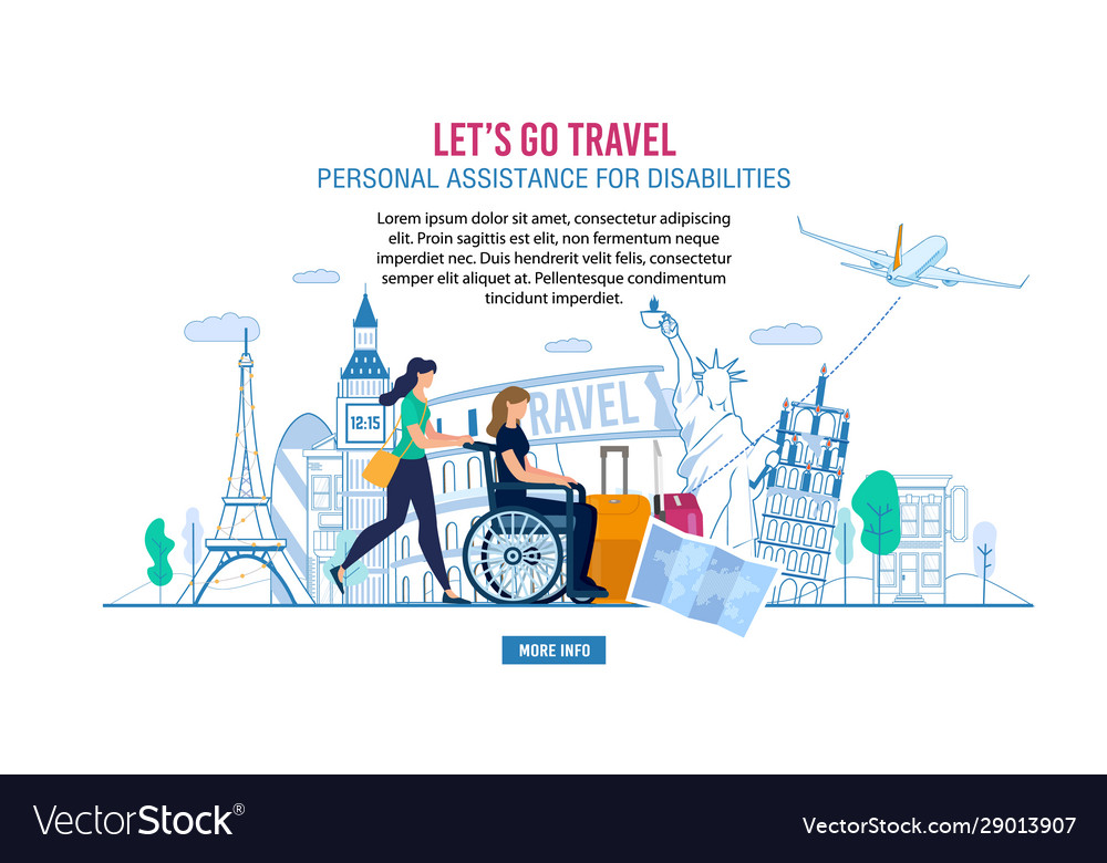 Banner Advertising Prassistance For Disabled Vector Image