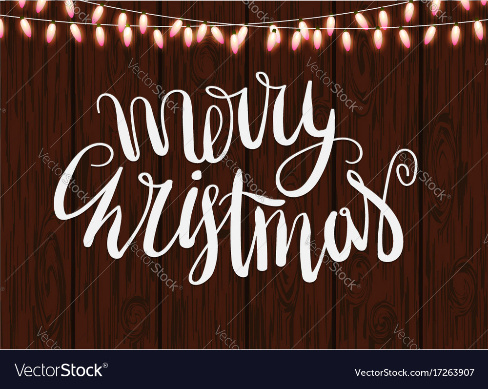 Christmas wooden background