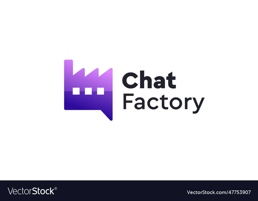 Creative chat factory logo design