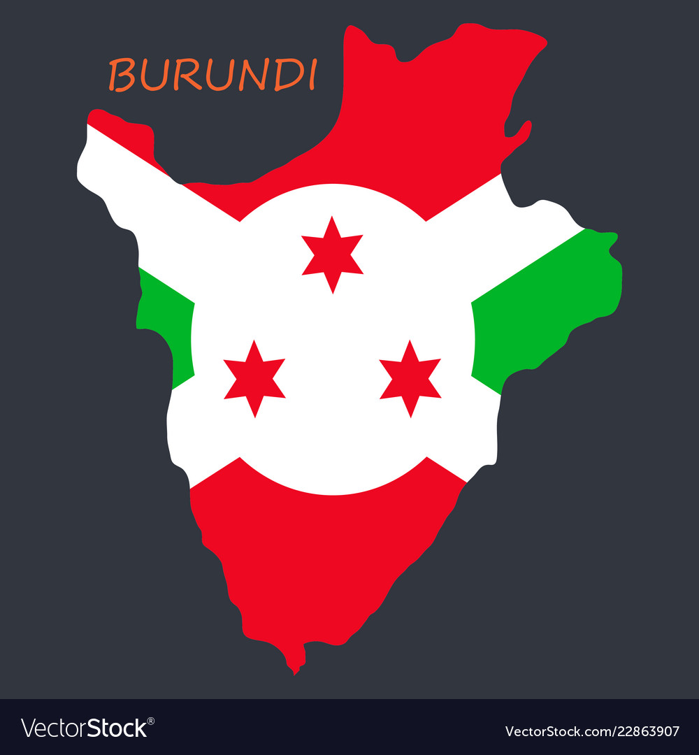 Flag map of burundi