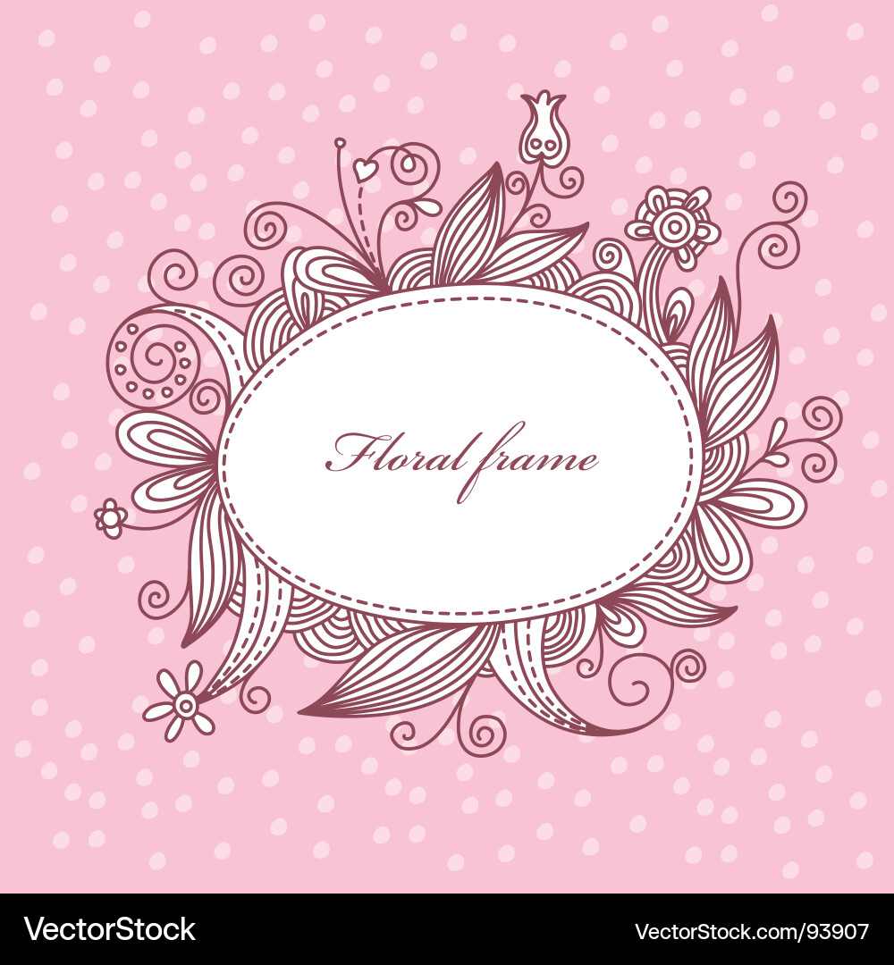 Floral frame Royalty Free Vector Image - VectorStock