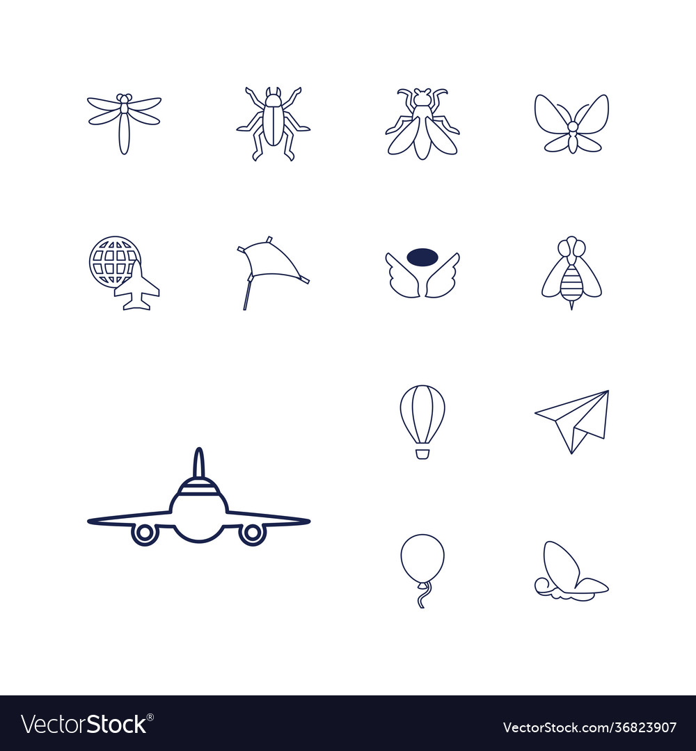 Fliegen Sie Icons