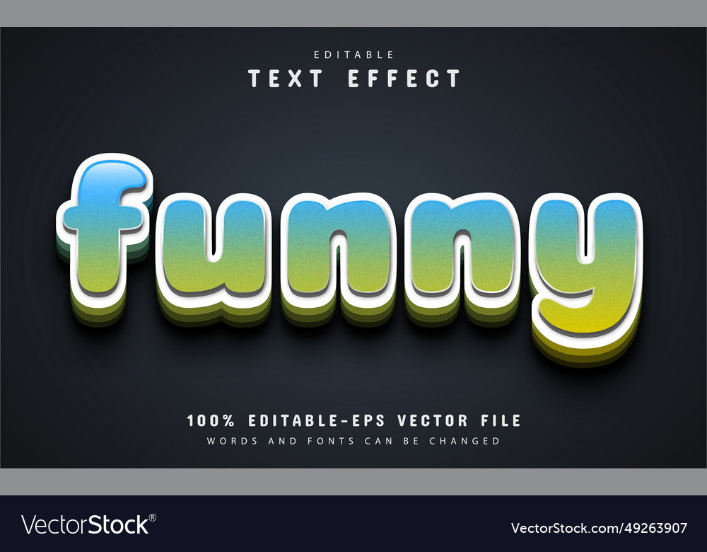 Funny text cartoon style effect