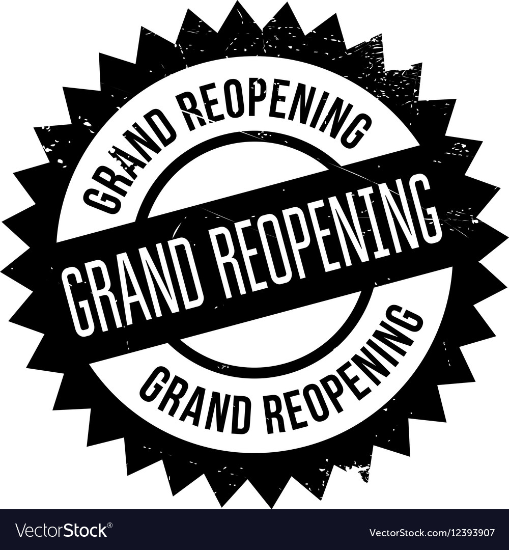 Grand reopening stamp