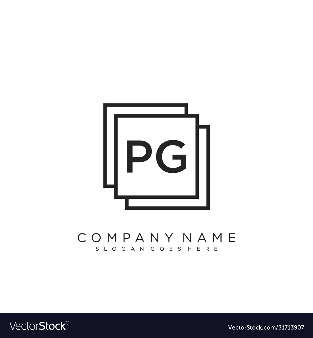 Pg initial handwriting logo design