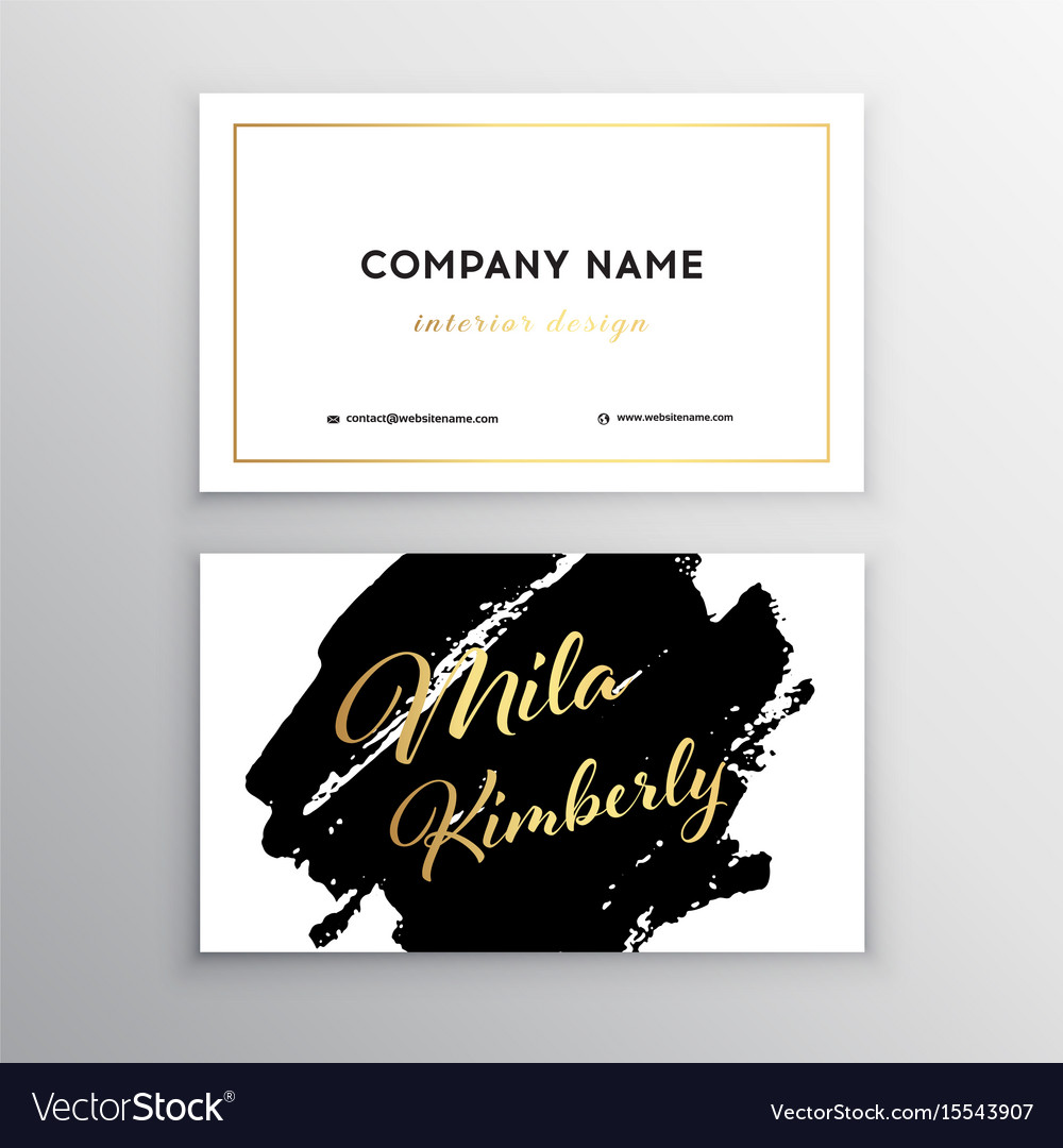 Set of business card templates with brush