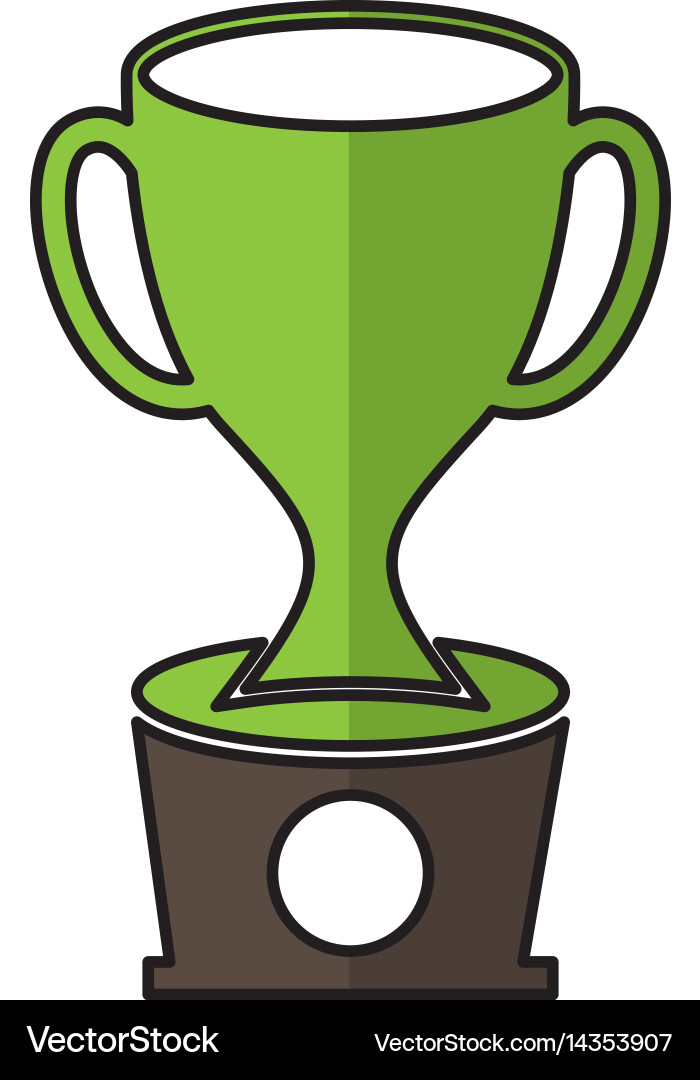 Trophy cup isolated icon Royalty Free Vector Image