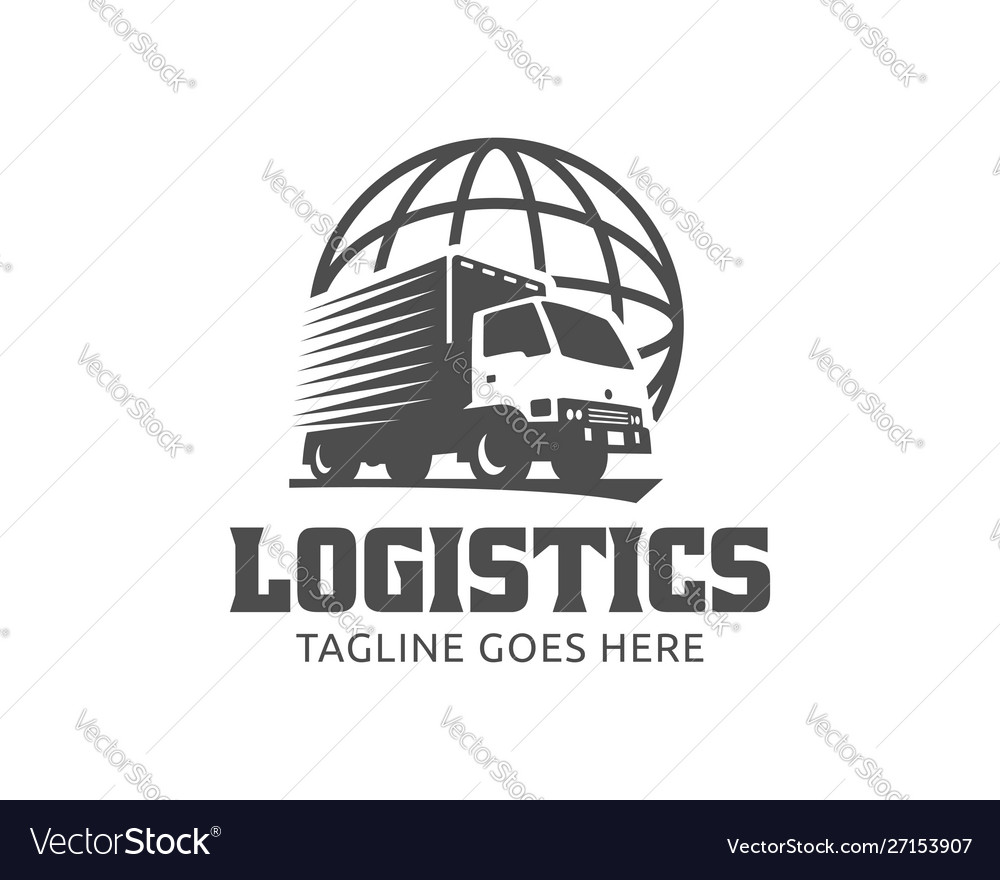 Truck logo template perfect for cargo delivery Vector Image