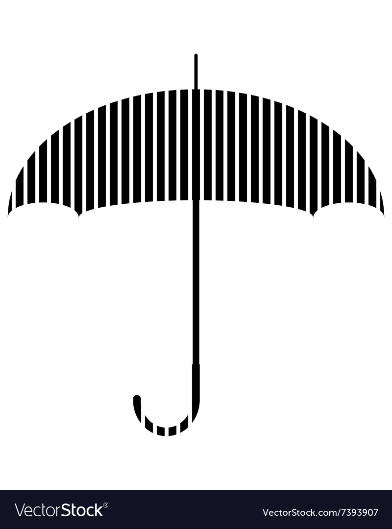 Umbrella sign on white