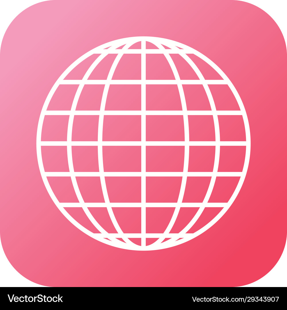 Unique globe line icon Royalty Free Vector Image