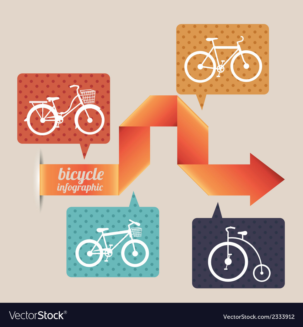 Bicycle infographics over pink background