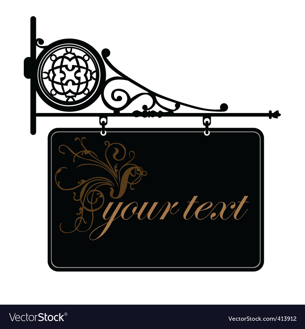 Decorative Sign Royalty Free Vector Image - Vectorstock