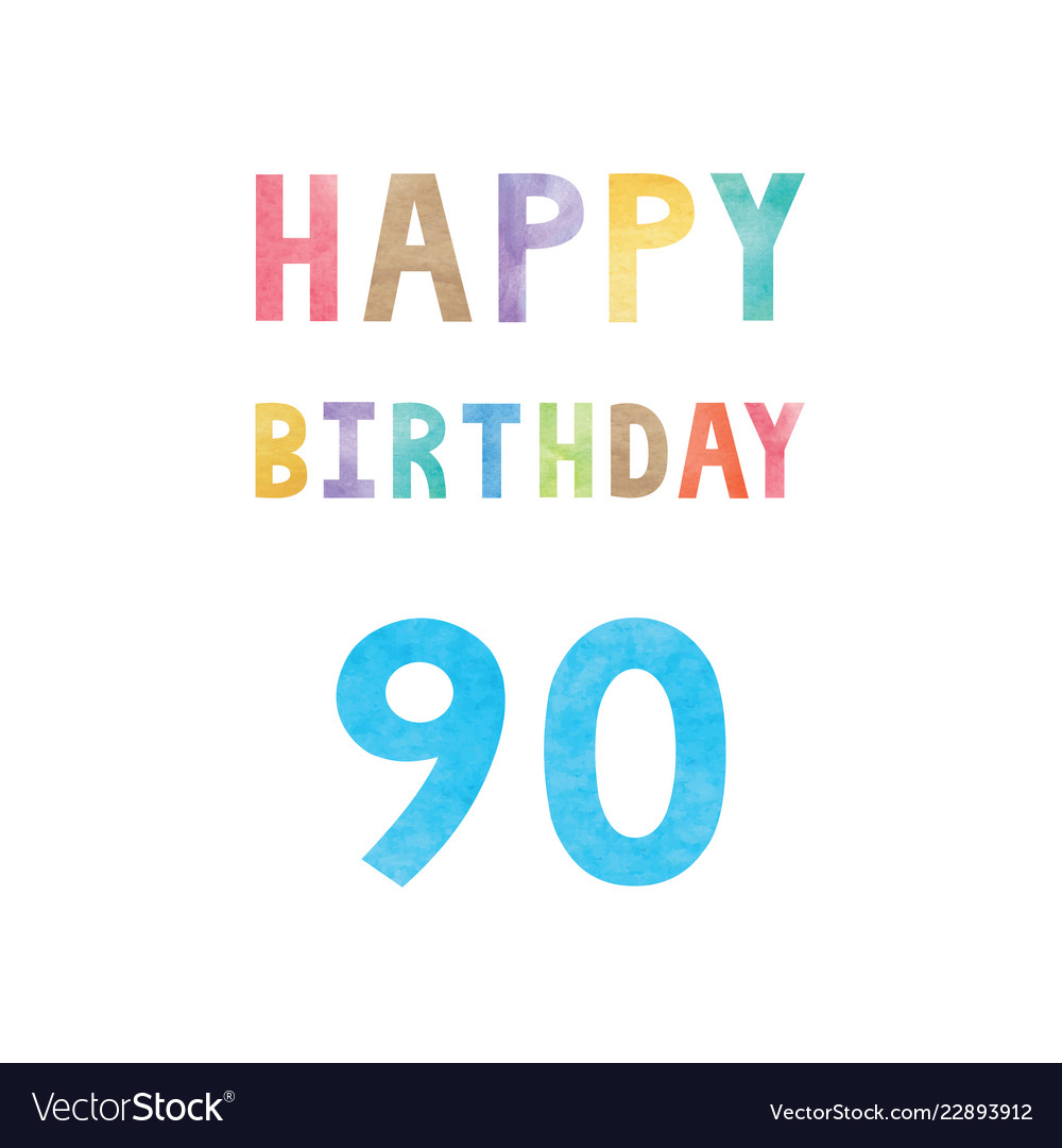 Happy 90th birthday anniversary card