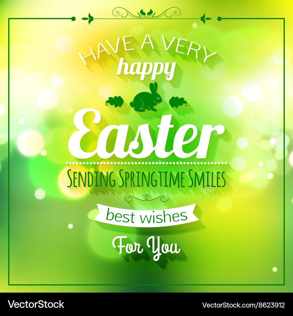 Happy easter typographical background Royalty Free Vector