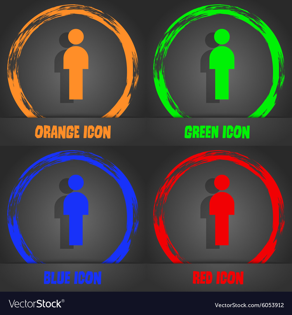 Human sign. Men icon Green.