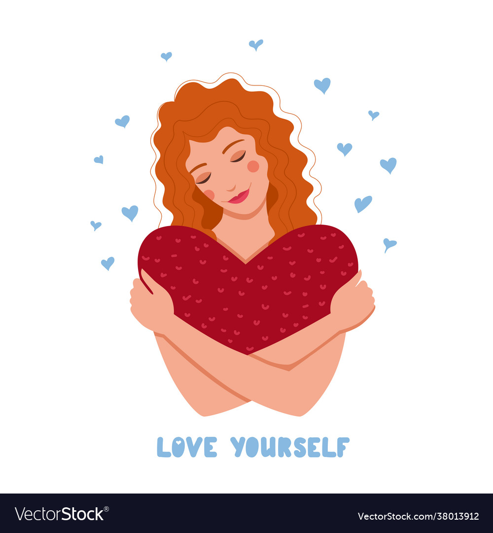 Love yourself flat conceptual