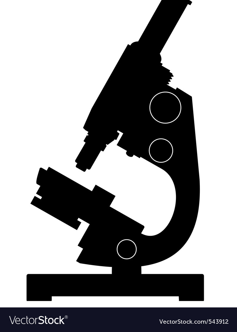 Silhouette microscope Royalty Free Vector Image