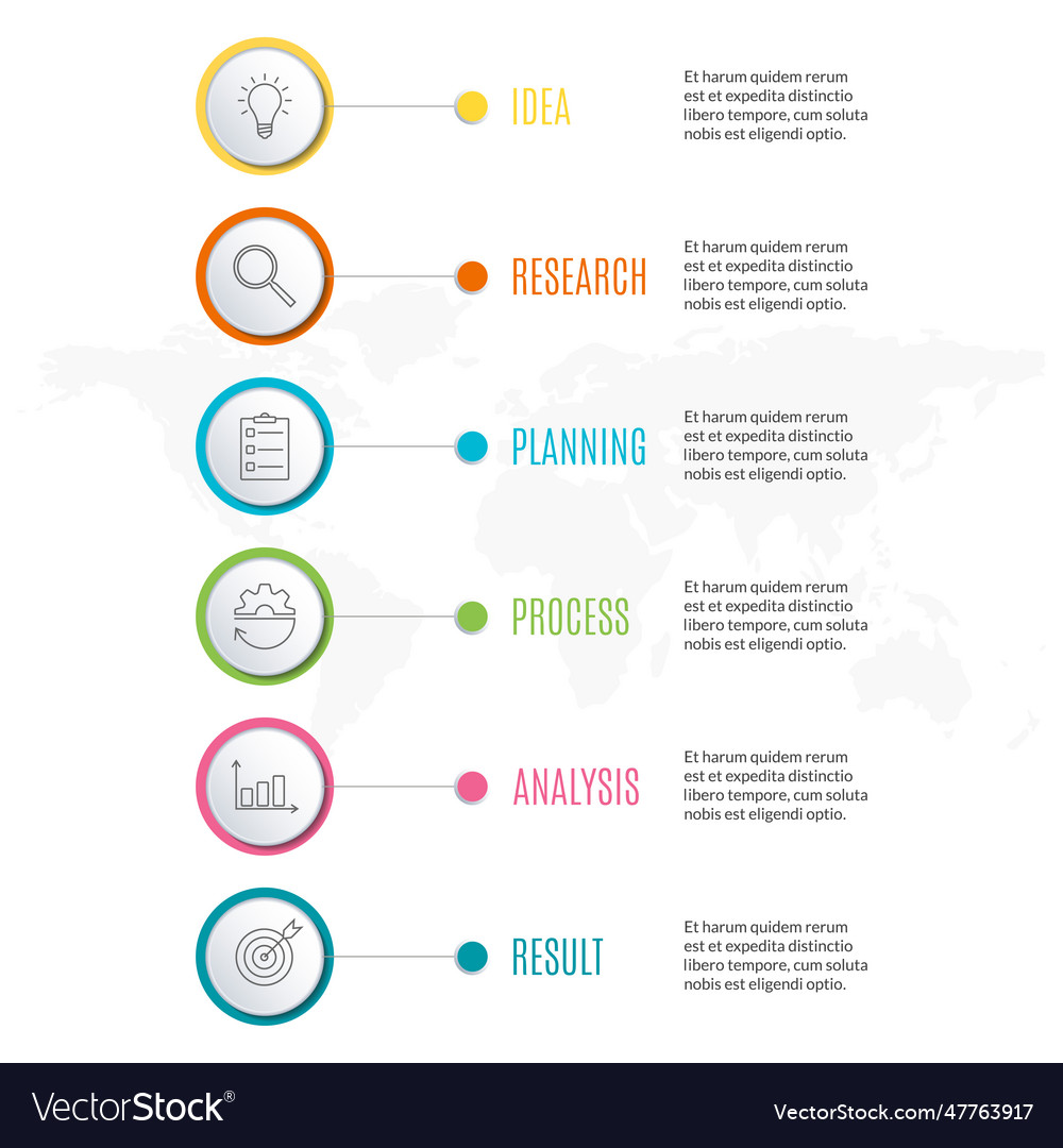 6 steps infographic design template for diagram