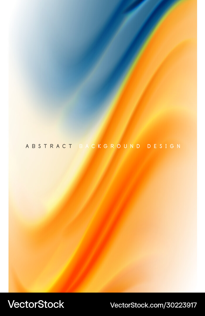 Abstract background - fluid color gradient waves Vector Image