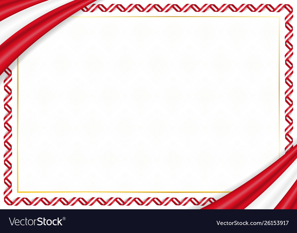 Border made with peru national colors