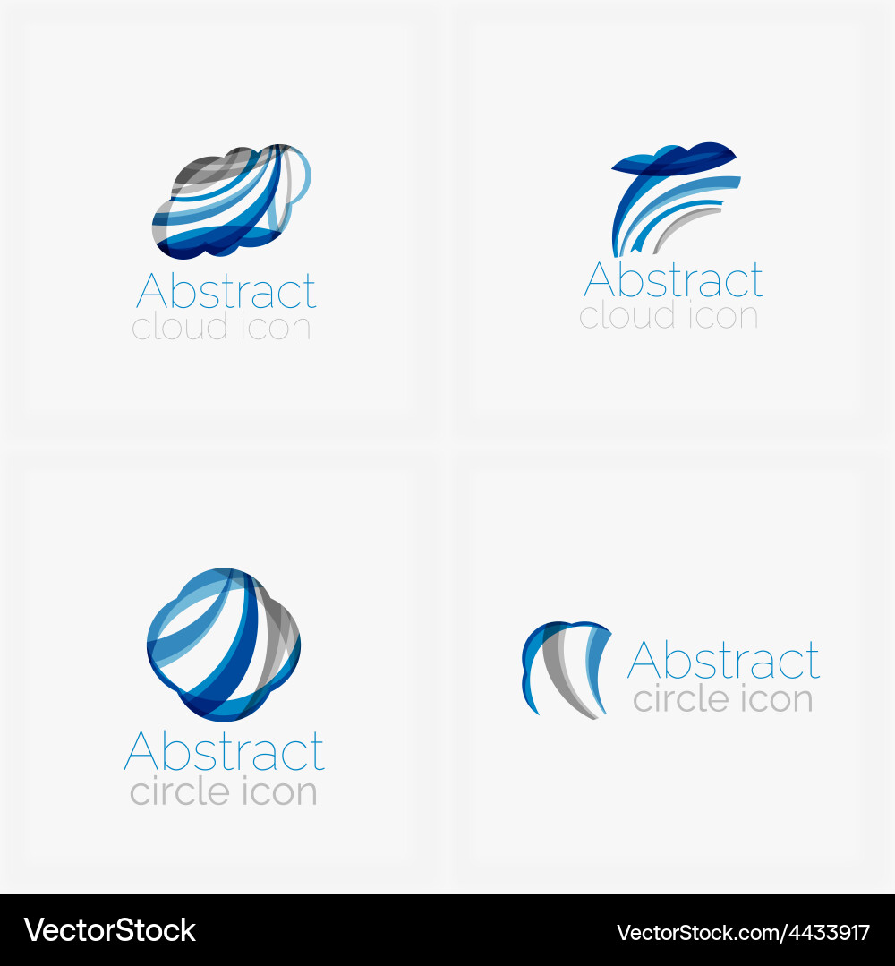 Circle abstract shape logo Royalty Free Vector Image