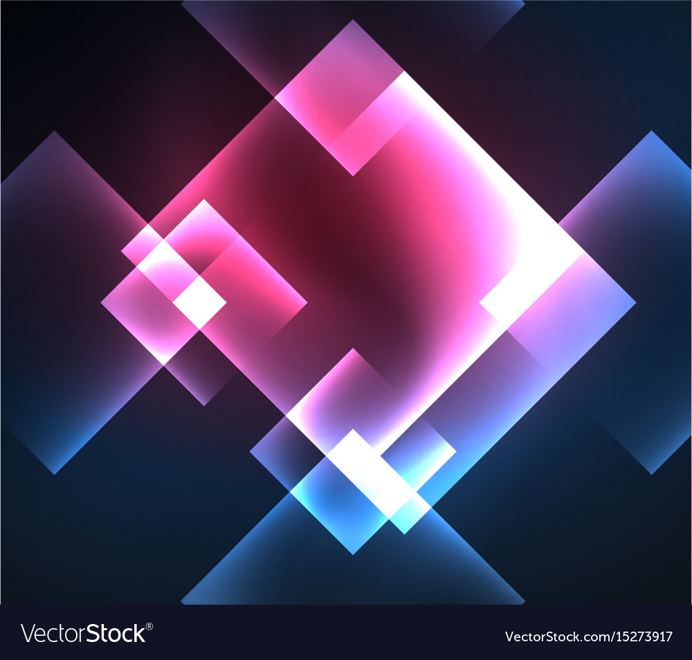 Dark background design with squares and shiny Vector Image