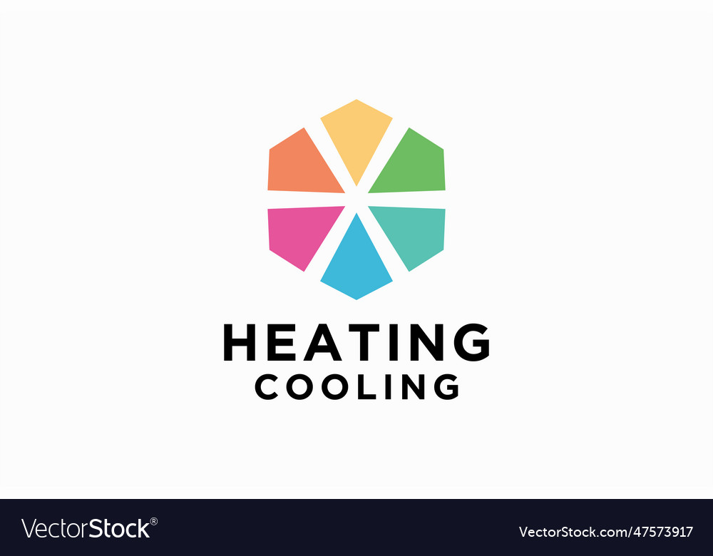 Graphic of plumbing heating and cooling service Vector Image