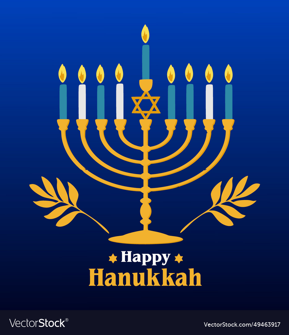 Happy hanukkah jewish festival of lights Vector Image