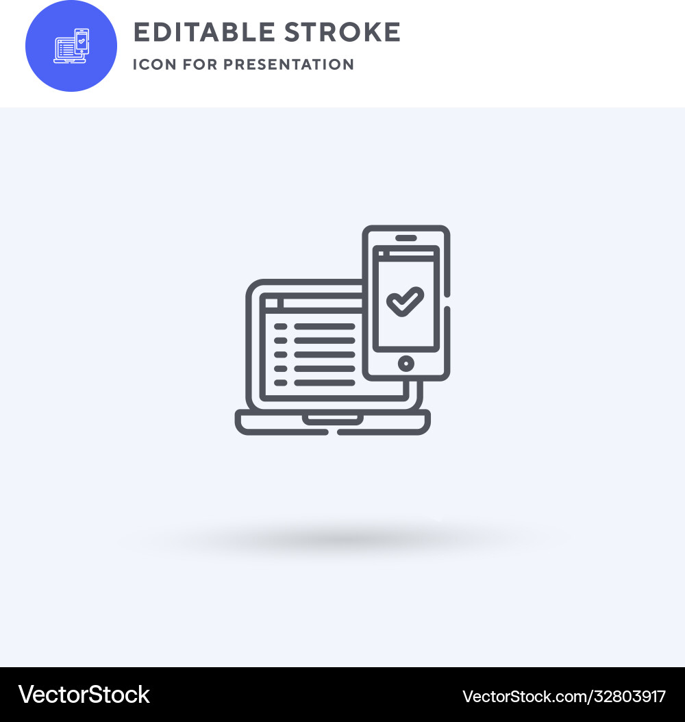 Responsive icon filled flat sign solid Royalty Free Vector